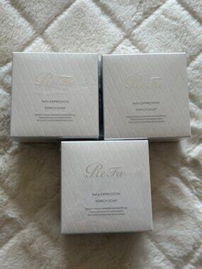 New Sealed in Plastic 3 Bars of ReFa Expression Enrich Soap